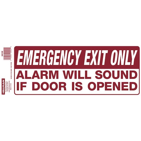 English White Exit Sign 4 In. H X 10 In. W, 10PK